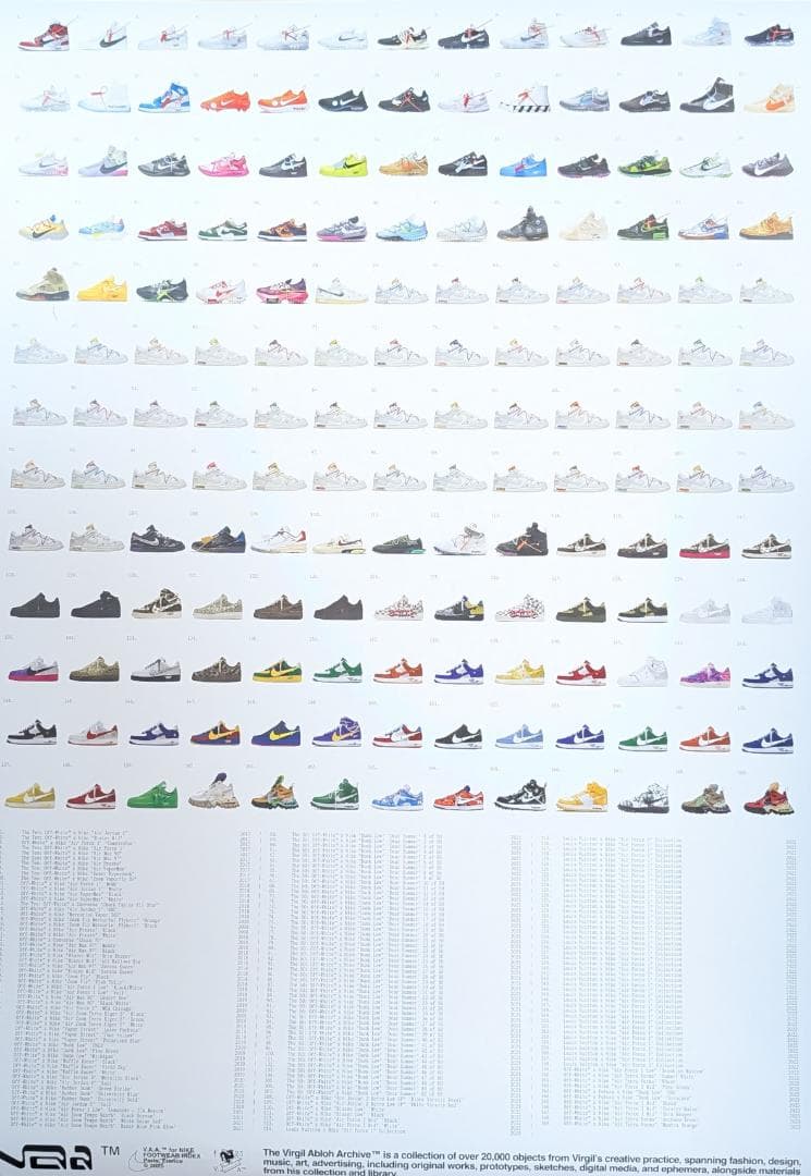 限定 Virgil Abloh 巨大ポスター AJ1 dunk 全169足
