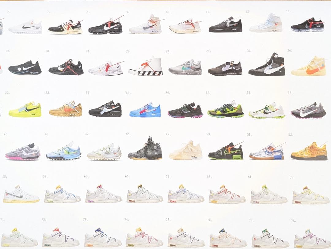 限定 Virgil Abloh 巨大ポスター AJ1 dunk 全169足