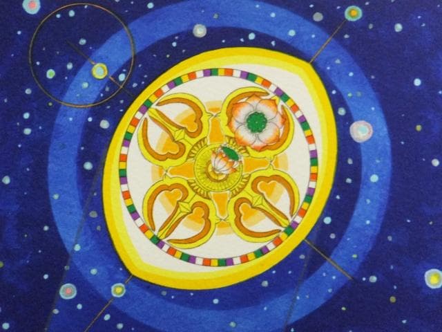 前田常作 直筆サイン『散華 マンダラ』リトグラフ 2000年 シート　0829J