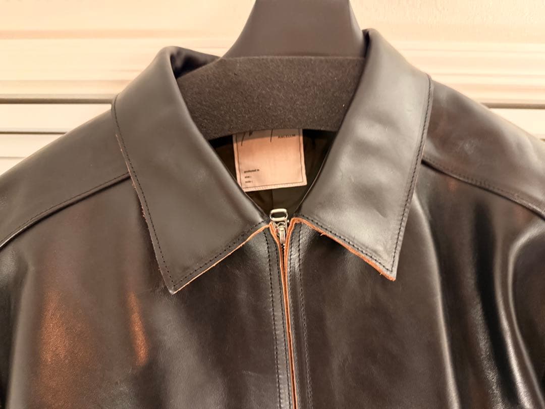 サイズ2 Ancellm H.L ZIP UP JACKET レザージャケット