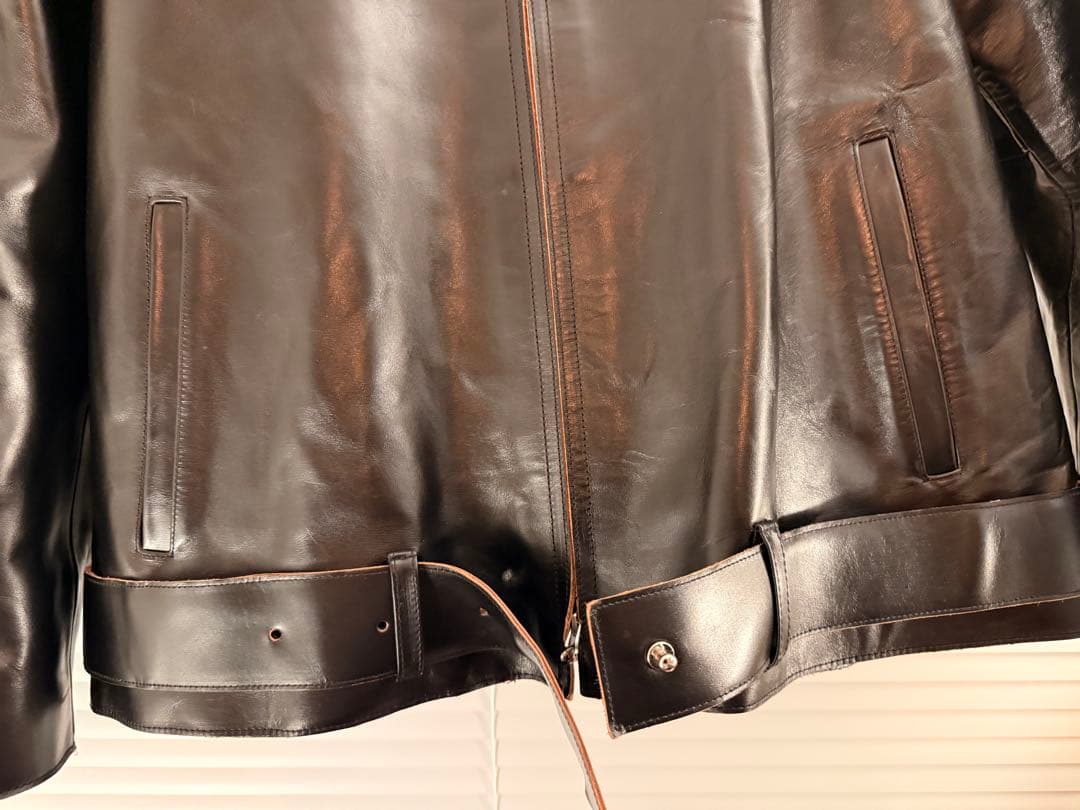 サイズ2 Ancellm H.L ZIP UP JACKET レザージャケット