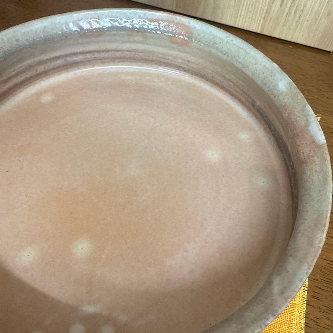 三輪栄造　萩皿　未使用　共箱