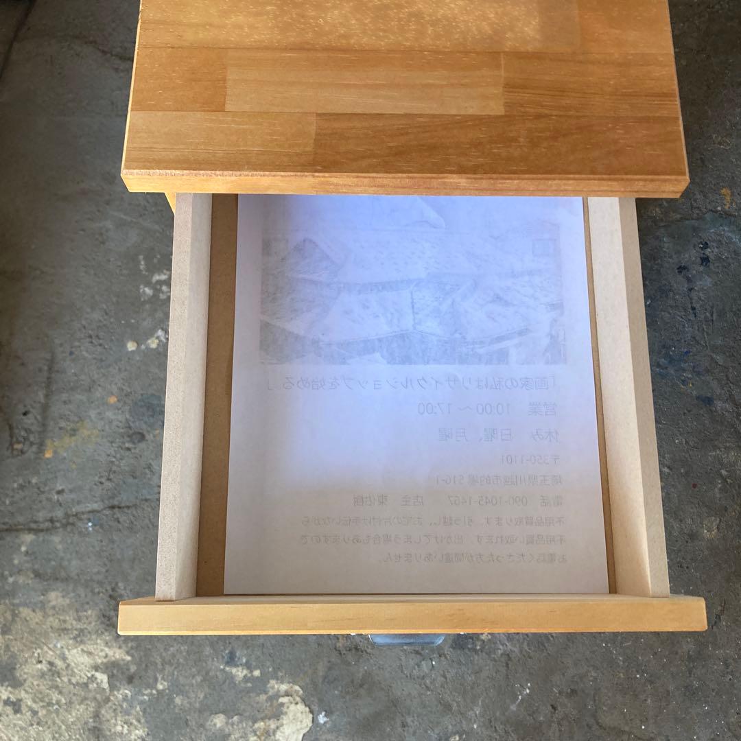 A4サイズ プレート多段チェスト8段 木製 無垢 書類チェスト A