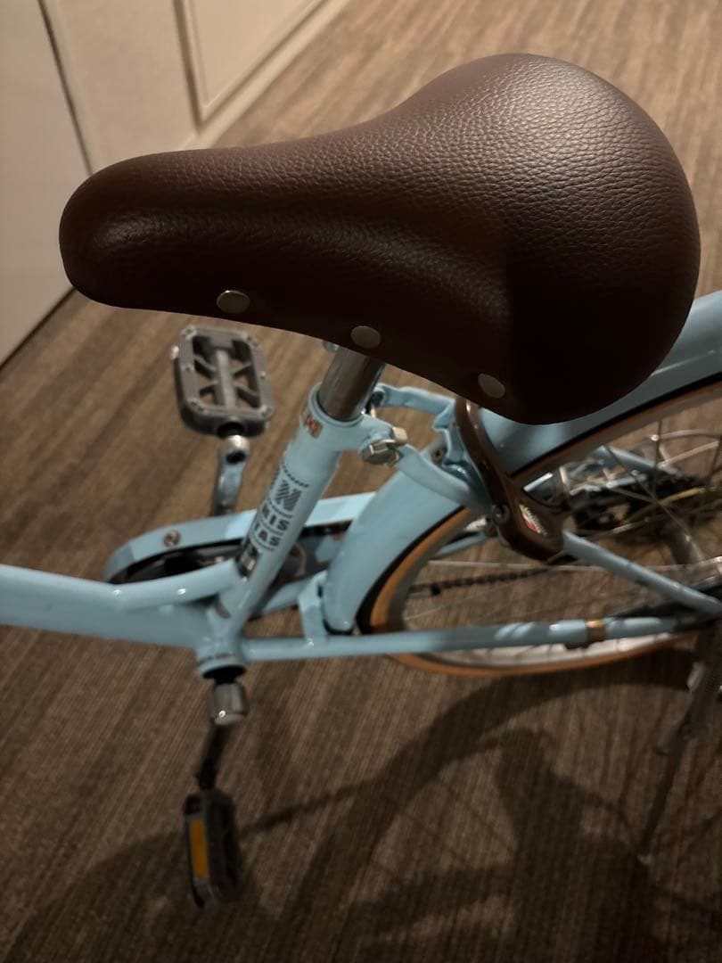 美品　ペンタス　自転車24インチ　変速6段ギア　籐籠　取説、鍵2個付き