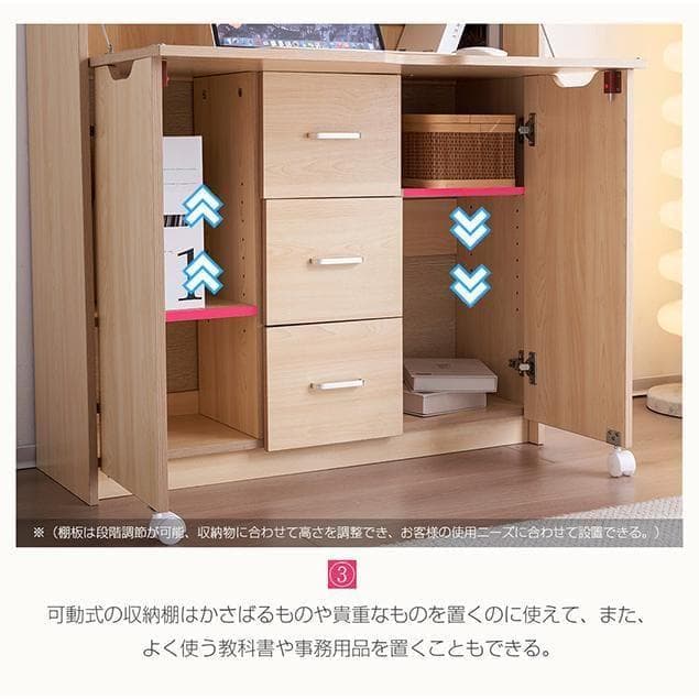 新品 多機能キャビネット パソコンデスク ワークデスク 1173-200