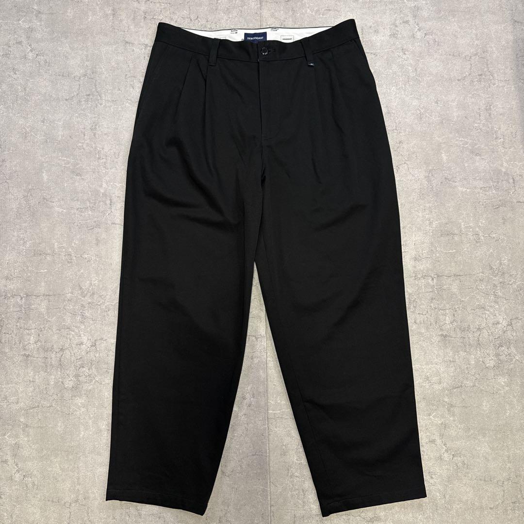 美品 DESCENDANT DC-3 WIDE TROUSERS 黒 4 XL