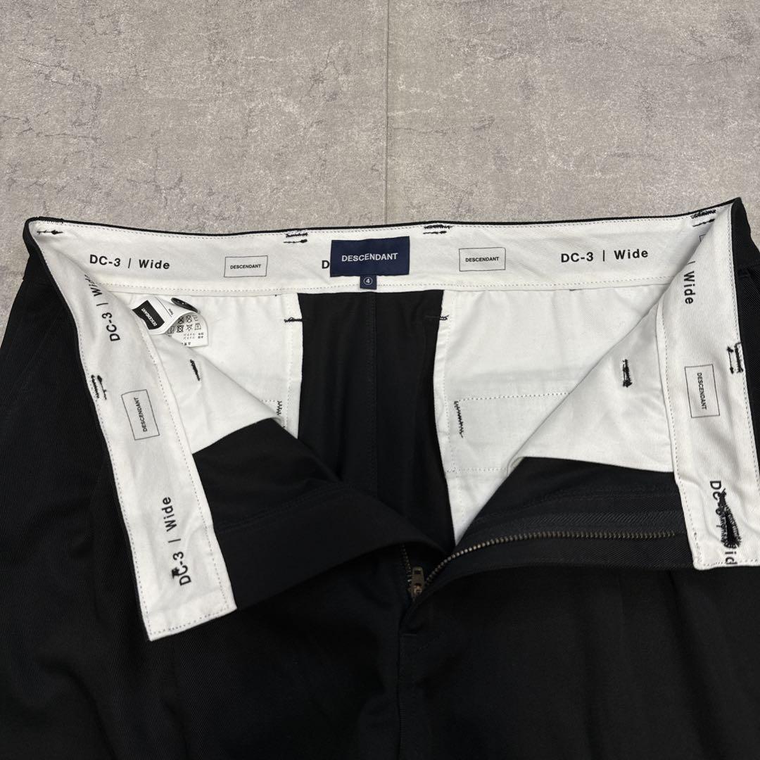 美品 DESCENDANT DC-3 WIDE TROUSERS 黒 4 XL