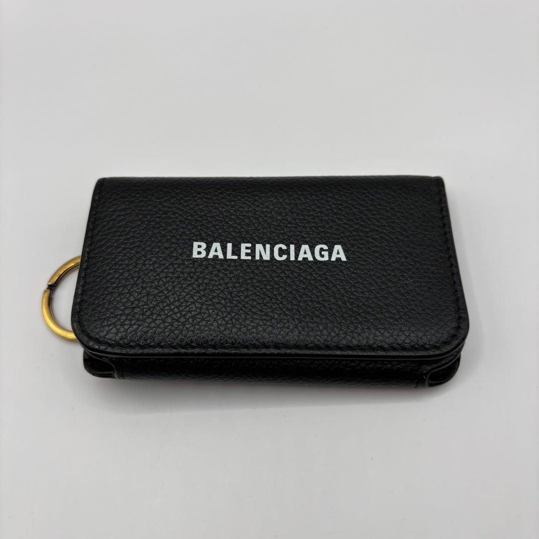 美品　BALENCIAGA キーケース　６連　ブラック　ゴールド　cash