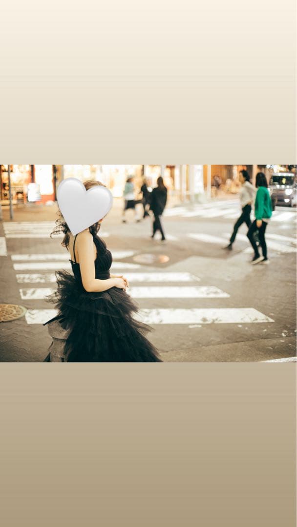 エレガント ブラック ロングドレス Mサイズ　チュール