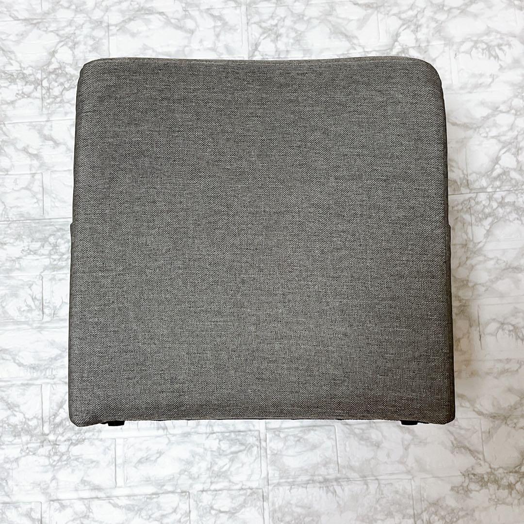 フランフラン　グレー スクエア　ポリースツール　　 (オットマン　スツール)