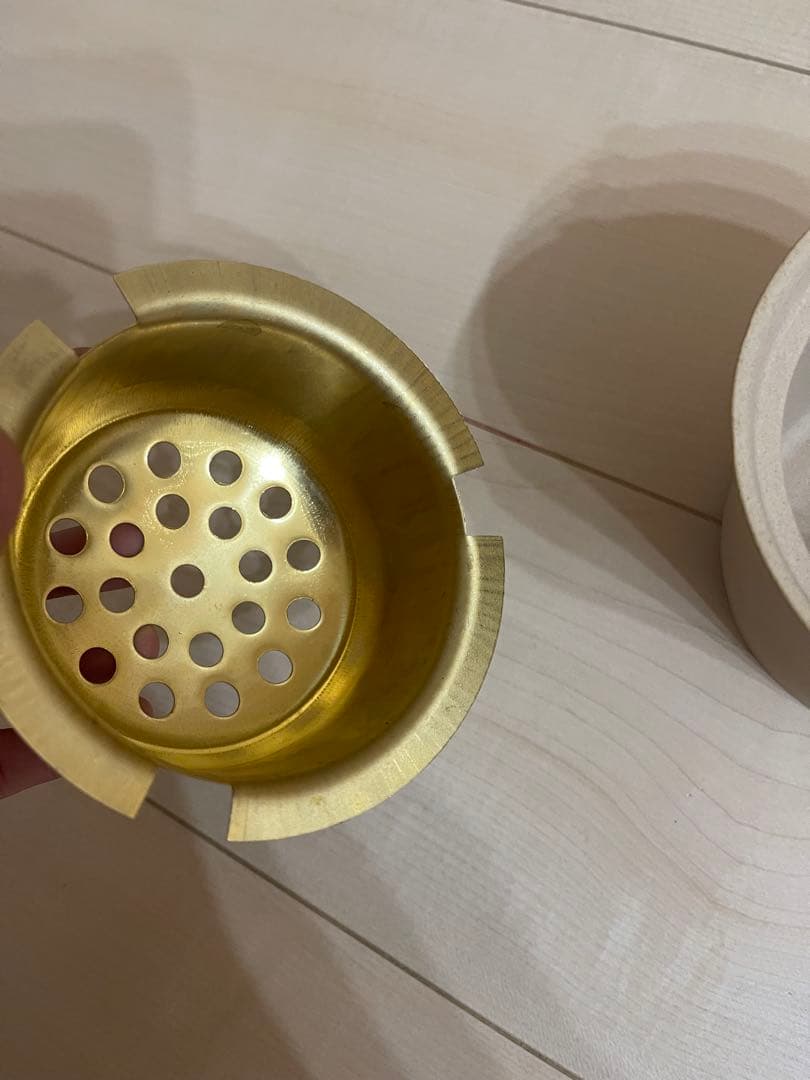 陶製茶道具 円形 火鉢　涼炉　鉄瓶用 即購入◯ 値下げ不可