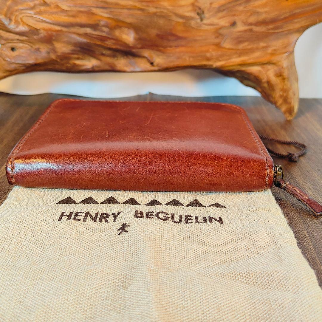 【極上エイジング】エンリーベグリン 高級レザーウォレット イタリア製 袋付正規品