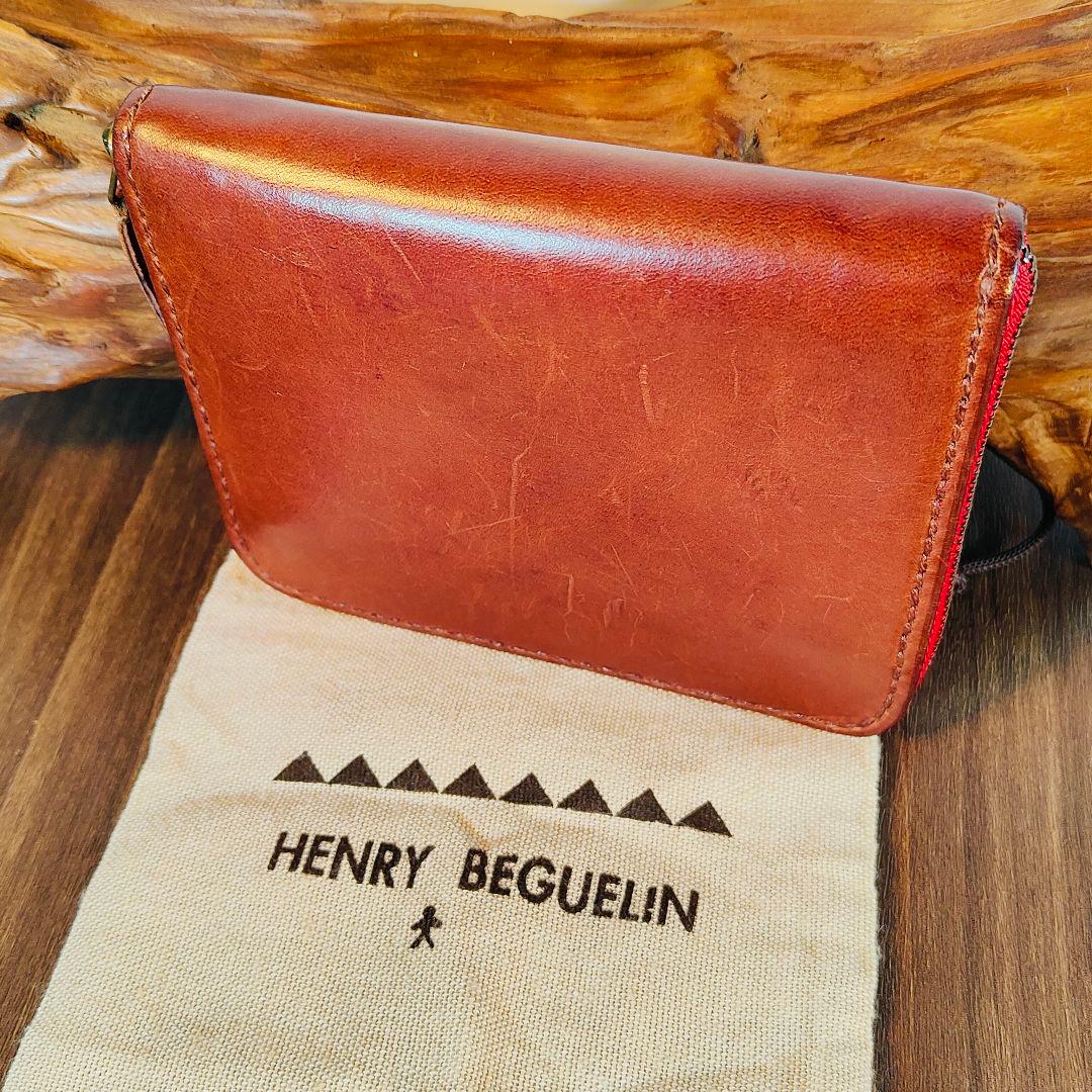 【極上エイジング】エンリーベグリン 高級レザーウォレット イタリア製 袋付正規品