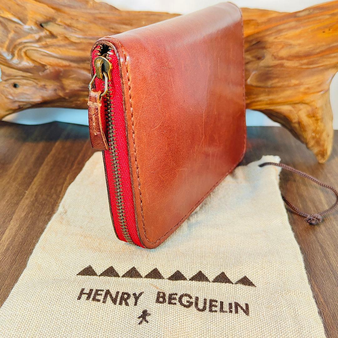 【極上エイジング】エンリーベグリン 高級レザーウォレット イタリア製 袋付正規品