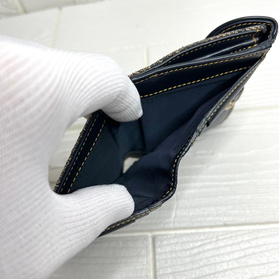✨美品✨☘️クリスチャンディオール☘️✨折り財布✨トロッター柄✨キャンバスレザー✨