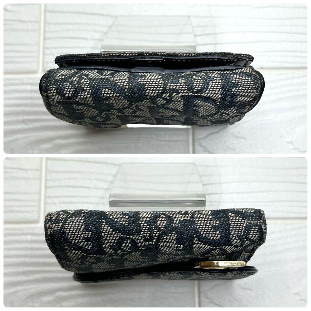 ✨美品✨☘️クリスチャンディオール☘️✨折り財布✨トロッター柄✨キャンバスレザー✨