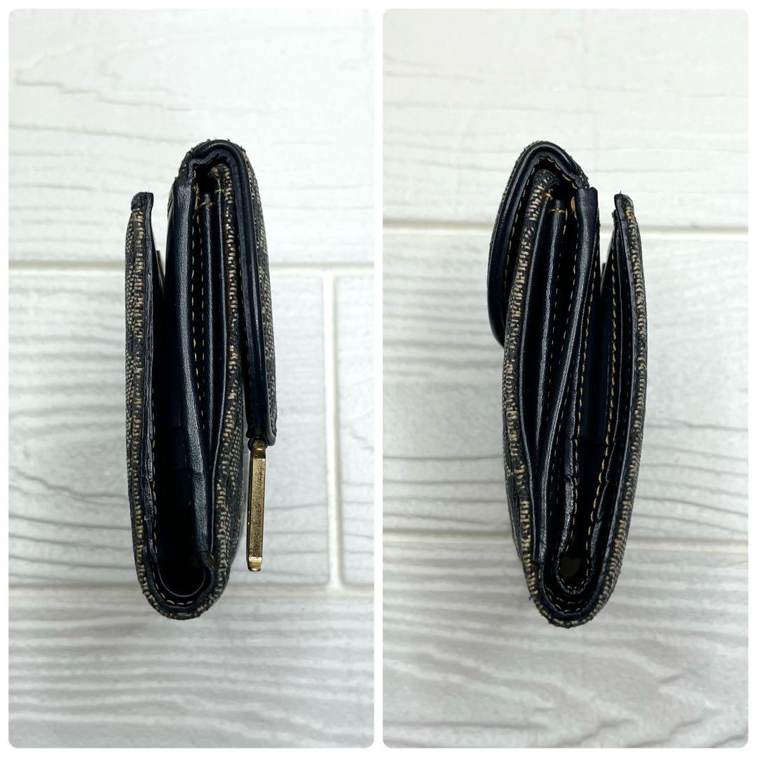 ✨美品✨☘️クリスチャンディオール☘️✨折り財布✨トロッター柄✨キャンバスレザー✨
