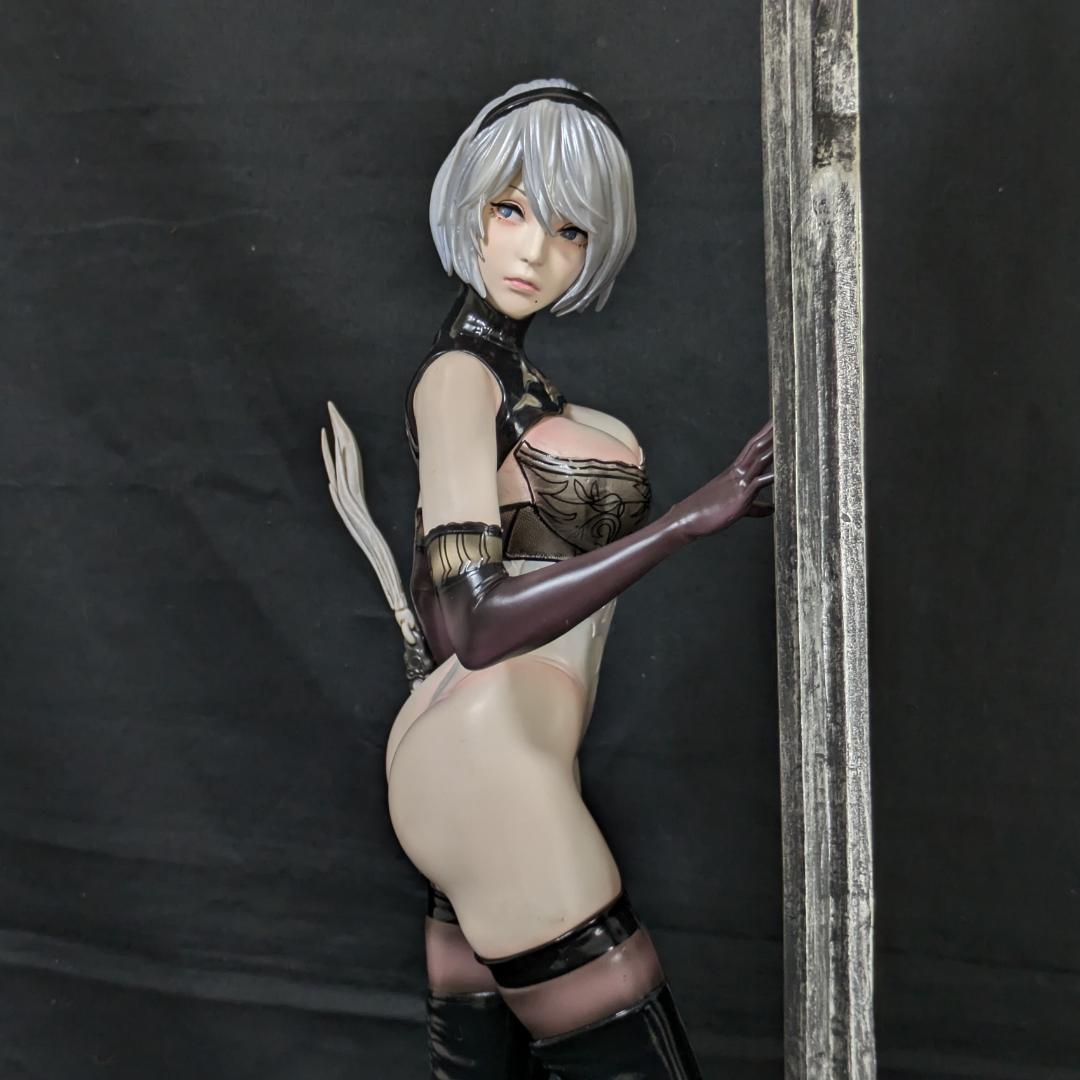 ニーアオートマタ 中破 2B 姿見 61㎝ 頭部２種 完成品フィギュア ミラー