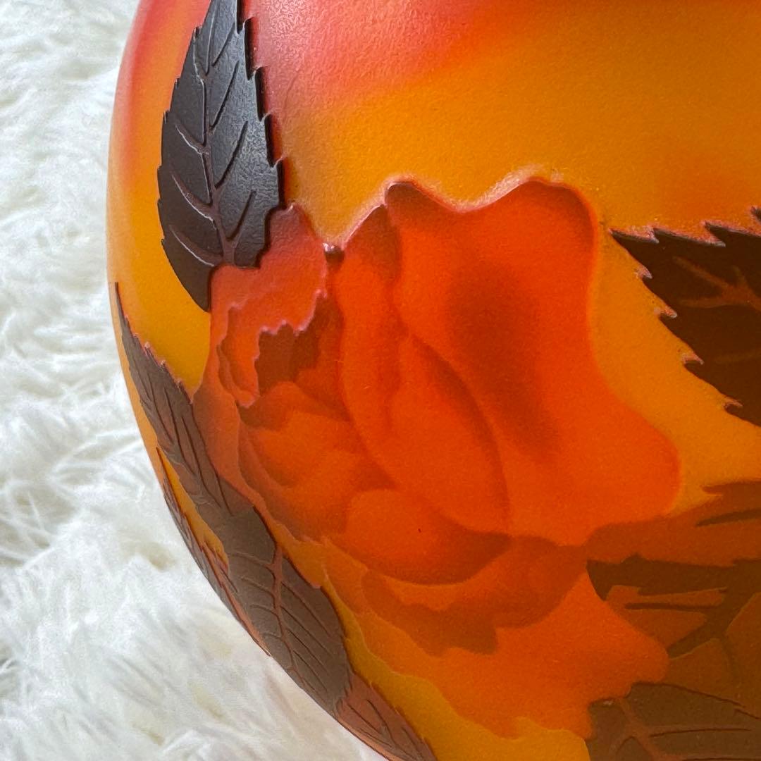 Emile Galleエミールガレ　カメオ　バラ　薔薇　ランプ　天井ライト　照明