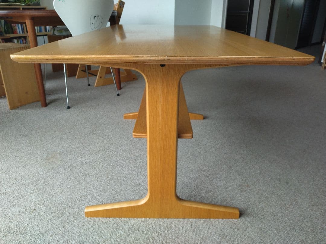 MUJI無印良品 ダイニングでリビングでもつかえるテーブル/オーク材130cm