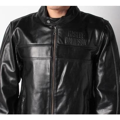 Harley-Davidson ブラックレザー シングル ライダース