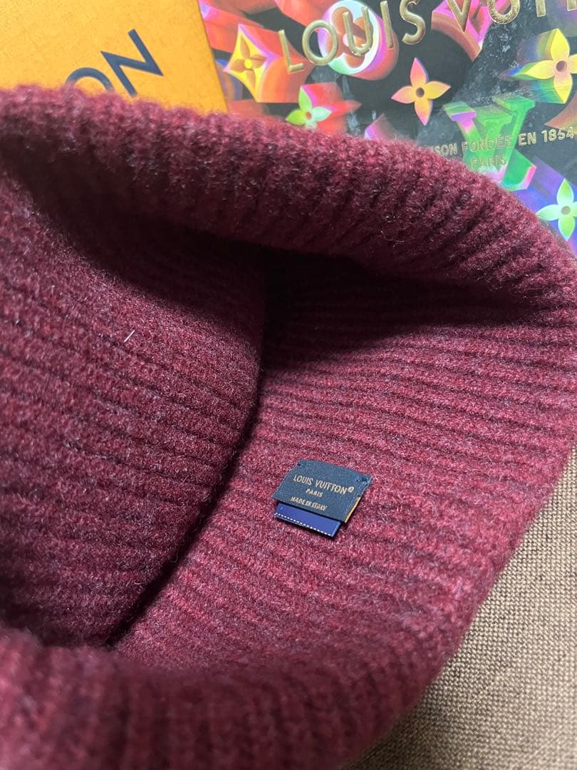 ルイヴィトン　ニット帽　ビーニー・LV スパーク　ボルドー　マイ♡