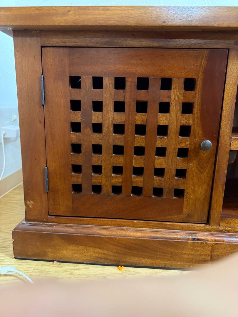 【最終価格】マホガニー無垢材テレビボード