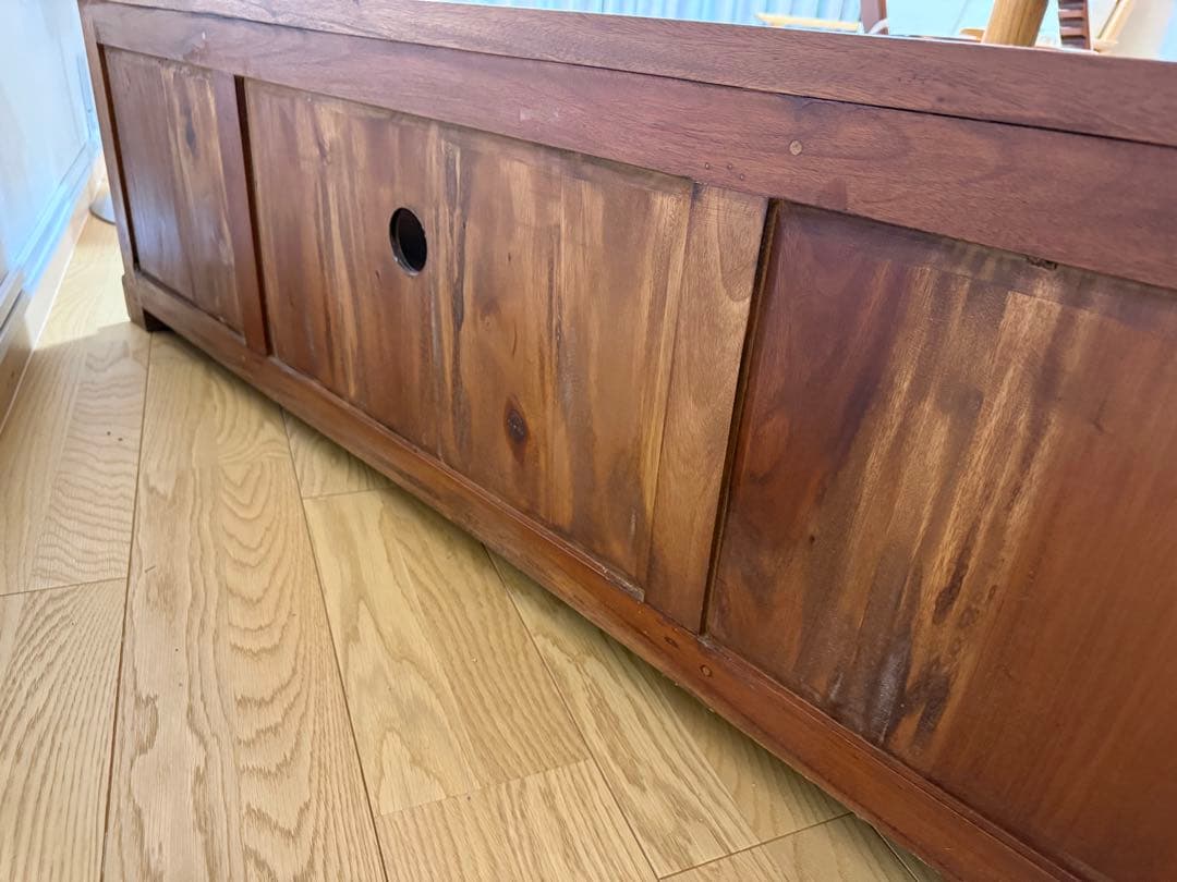 【最終価格】マホガニー無垢材テレビボード