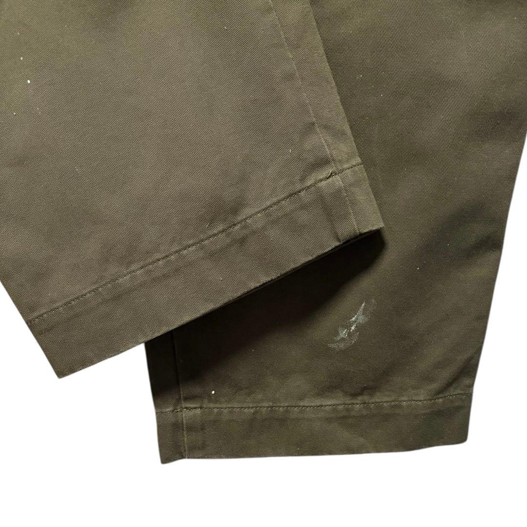 DENHAM タックワイドチノ ペンキ 1点物 日本製 ワークミリタリー