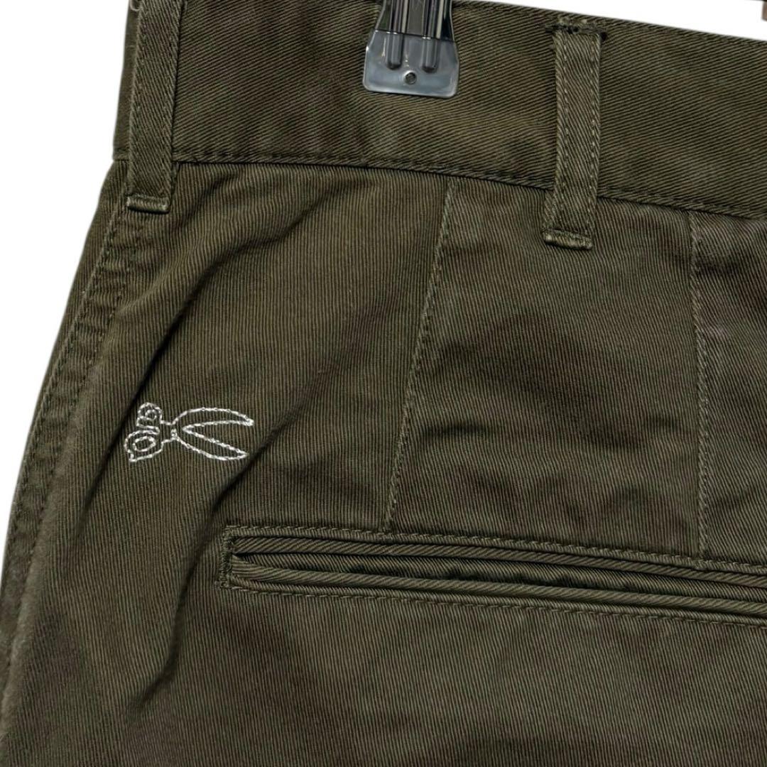 DENHAM タックワイドチノ ペンキ 1点物 日本製 ワークミリタリー