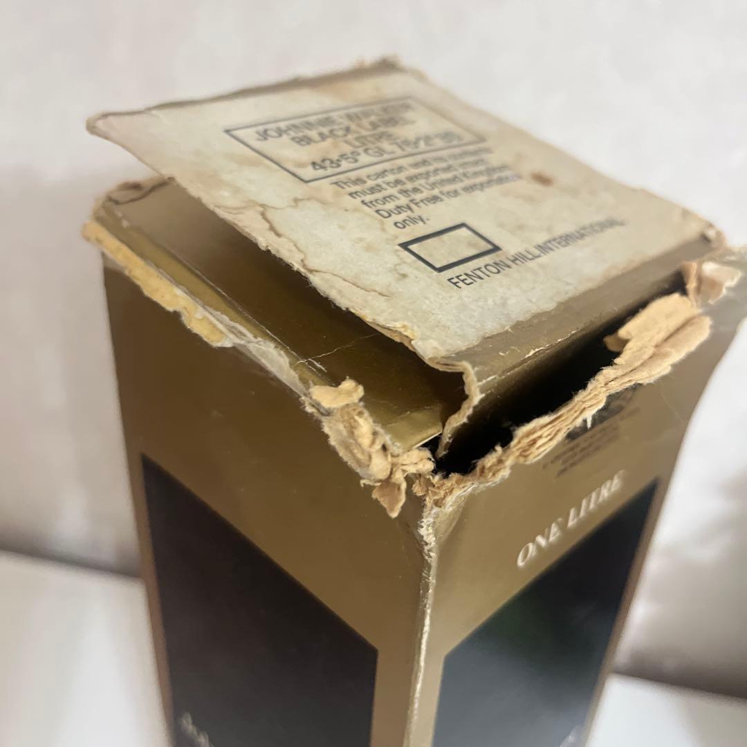 【未開封】ジョニーウォーカー ブラックラベル 金キャップ 白紋章 1L 古酒