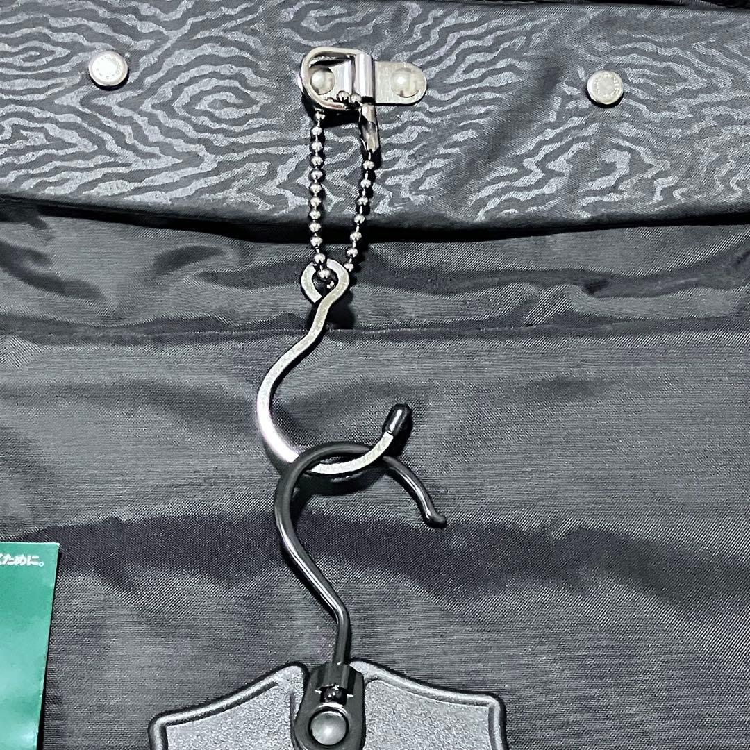 【美品】ACE. エース ブラック ガーメントバッグ ナイロン レザー 三つ折り