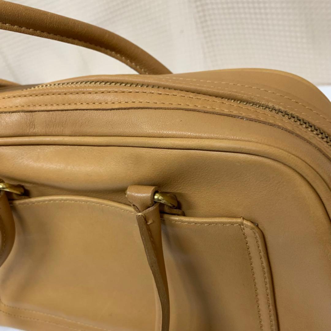 オールドコーチ ハンドバッグ 本革 レザー ベージュ 9768