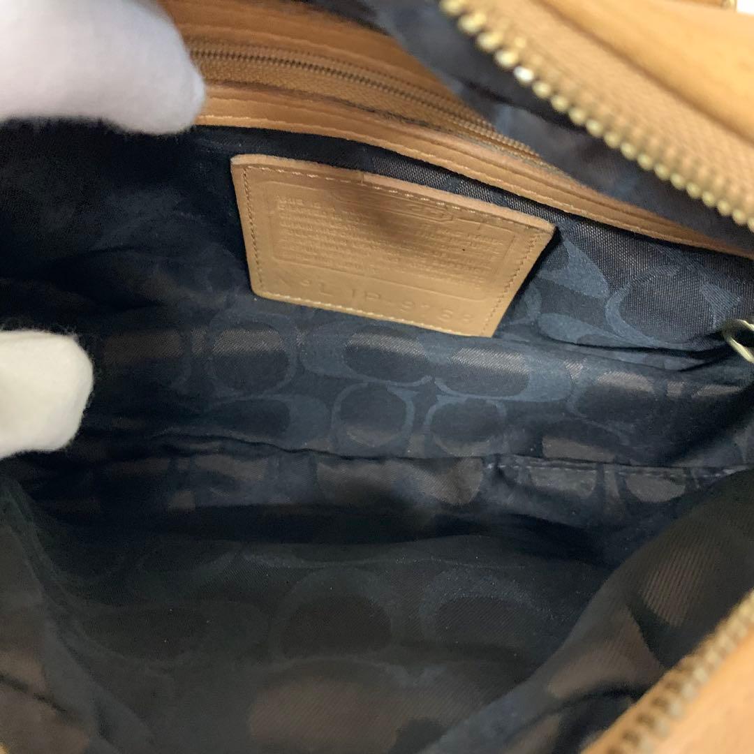 オールドコーチ ハンドバッグ 本革 レザー ベージュ 9768