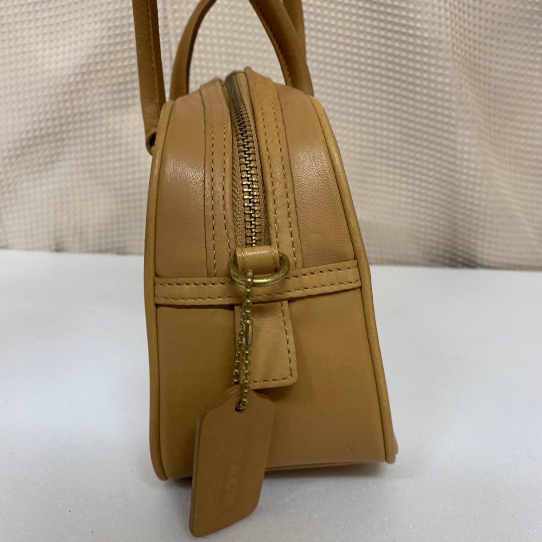 オールドコーチ ハンドバッグ 本革 レザー ベージュ 9768