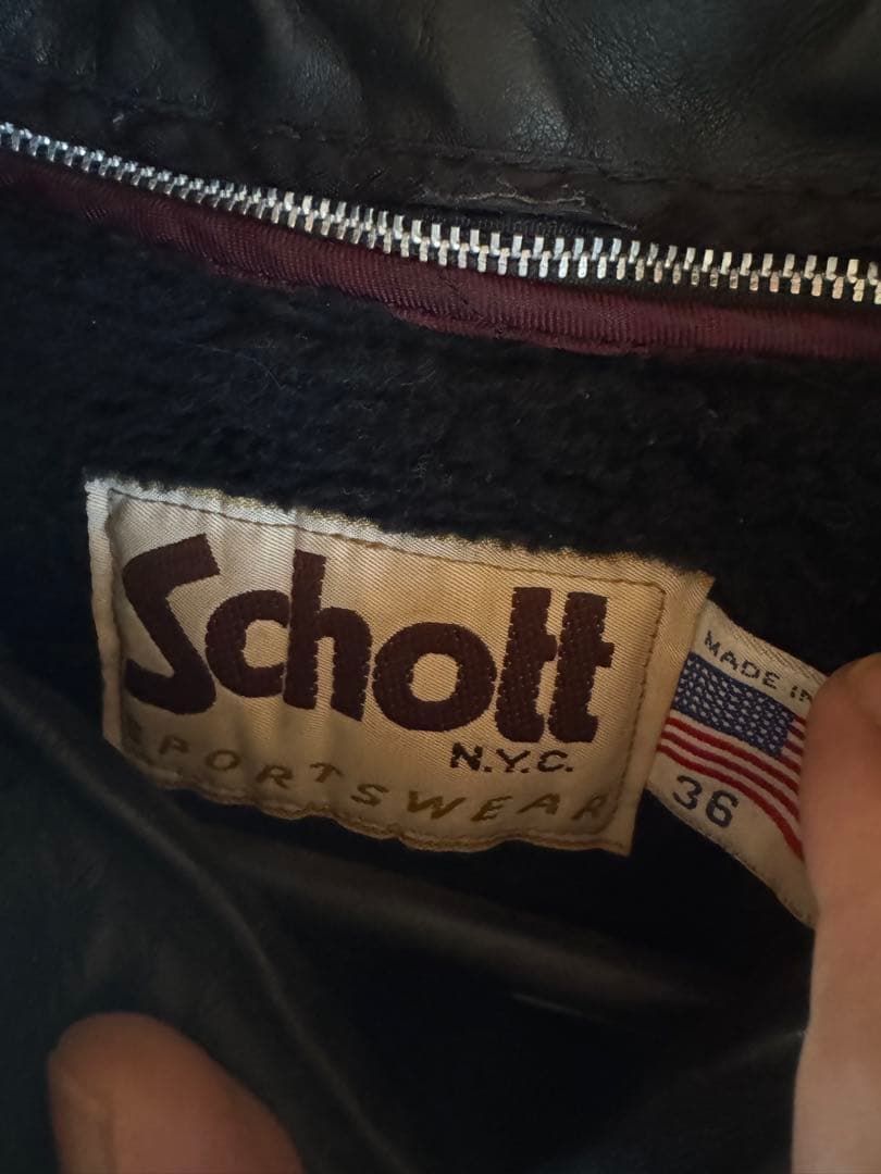 k*o様 80s ビンテージschott 641 インナーボア付属USA 36