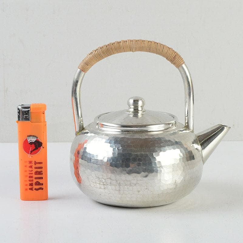 煎茶道具　京屋　本錫製　湯沸　やかん　共箱　M　9385