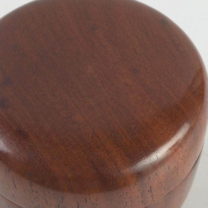茶道具　天然木　無垢彫　棗　時代箱付　V　9311