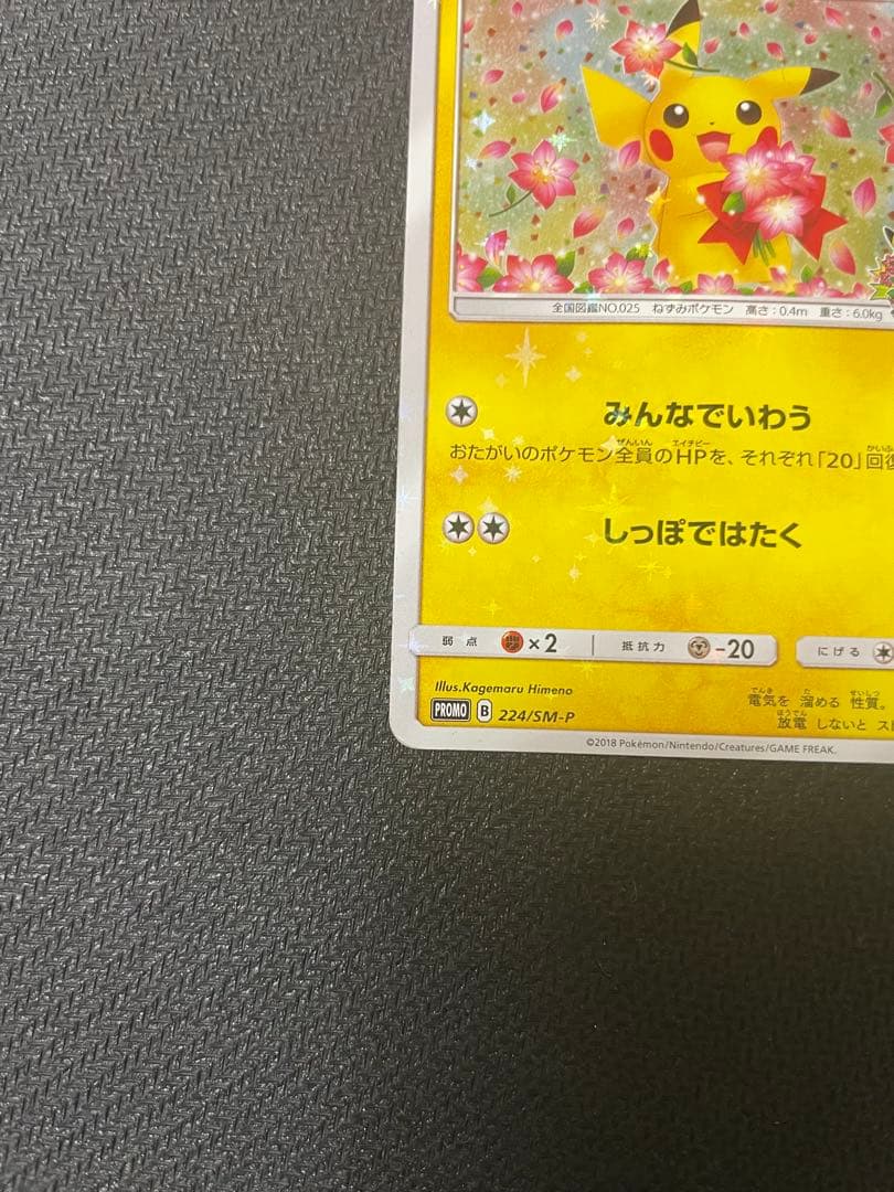 ピカチュウ　プロモカード　ポケモンセンター20周年記念　みんなでいわう