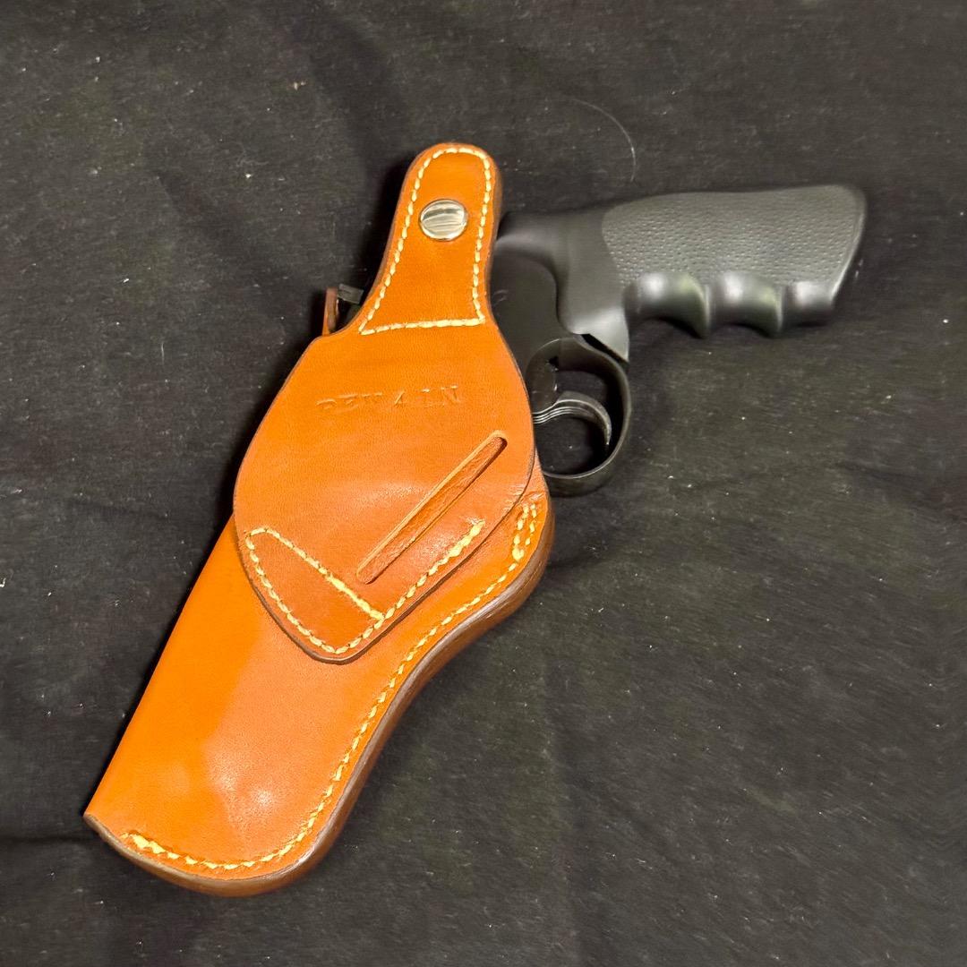 整備済 革製 4インチクラス リボルバー用 ヒップ ホルスター 右利き用