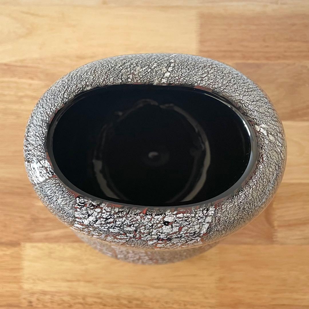 小林貢 宙吹硝子 花瓶 花器 ガラス工芸 花しぐれ フラワーベース