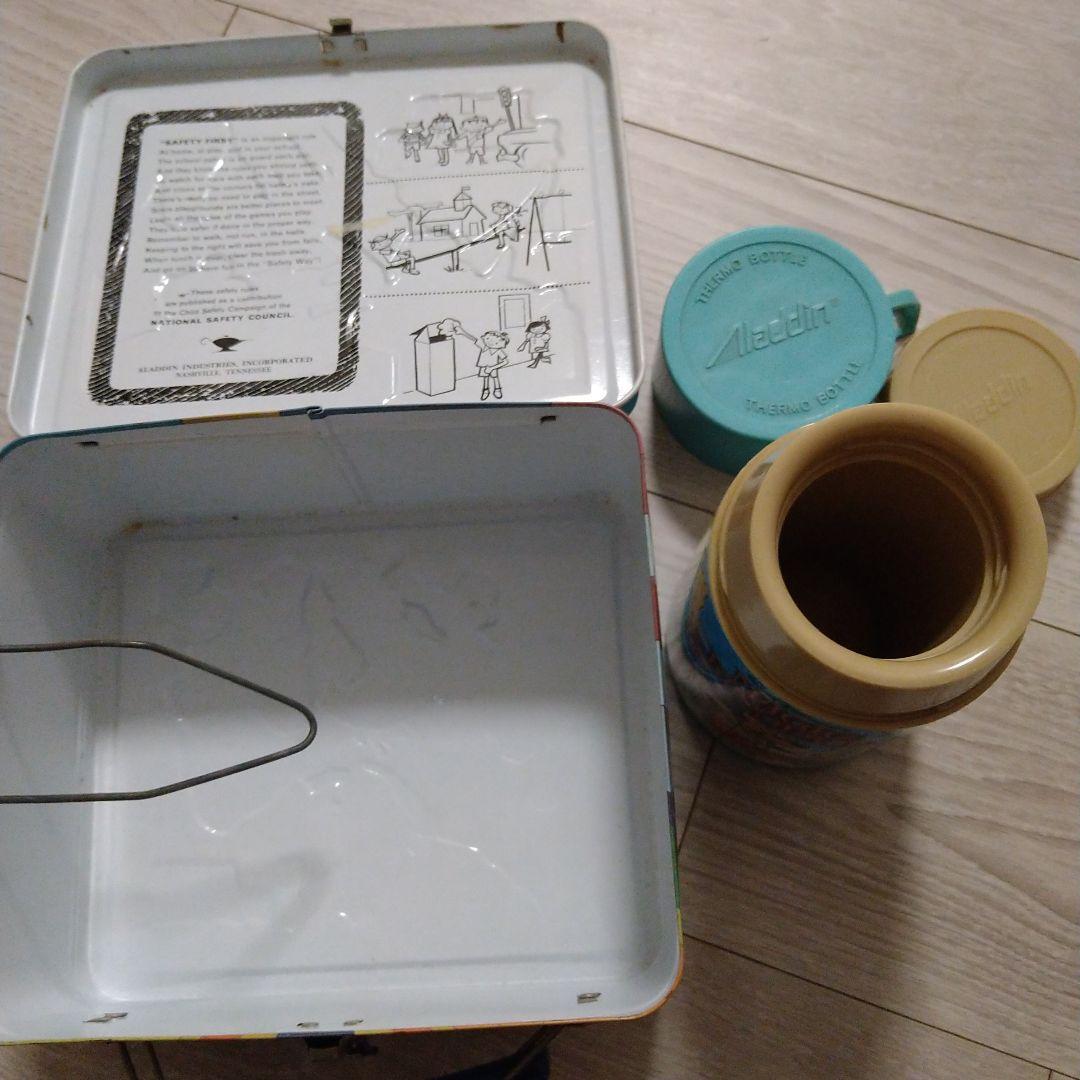 ディズニー　ブリキ　ランチトランク　Aladdin製　昭和　レトロ