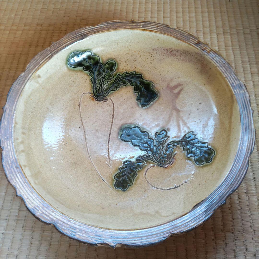 加藤春鼎　黄瀬戸大皿