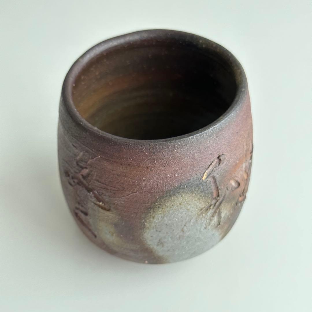 各見政峯 備前 春夏秋冬 湯呑 共箱