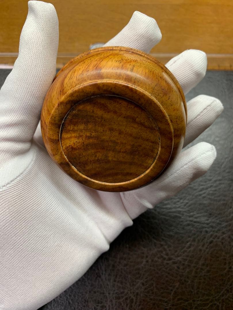 唐木製 蓋付き小物入れ 黄花梨風 木工芸品 文房具箱