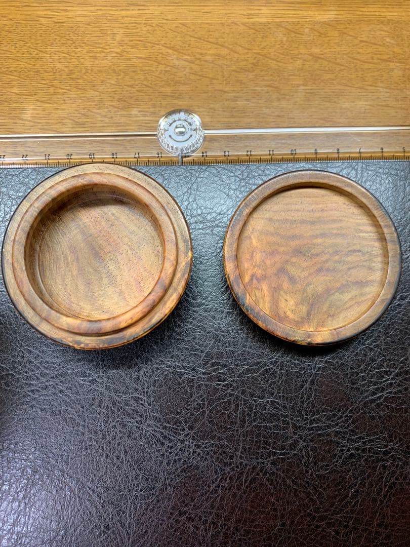 唐木製 蓋付き小物入れ 黄花梨風 木工芸品 文房具箱