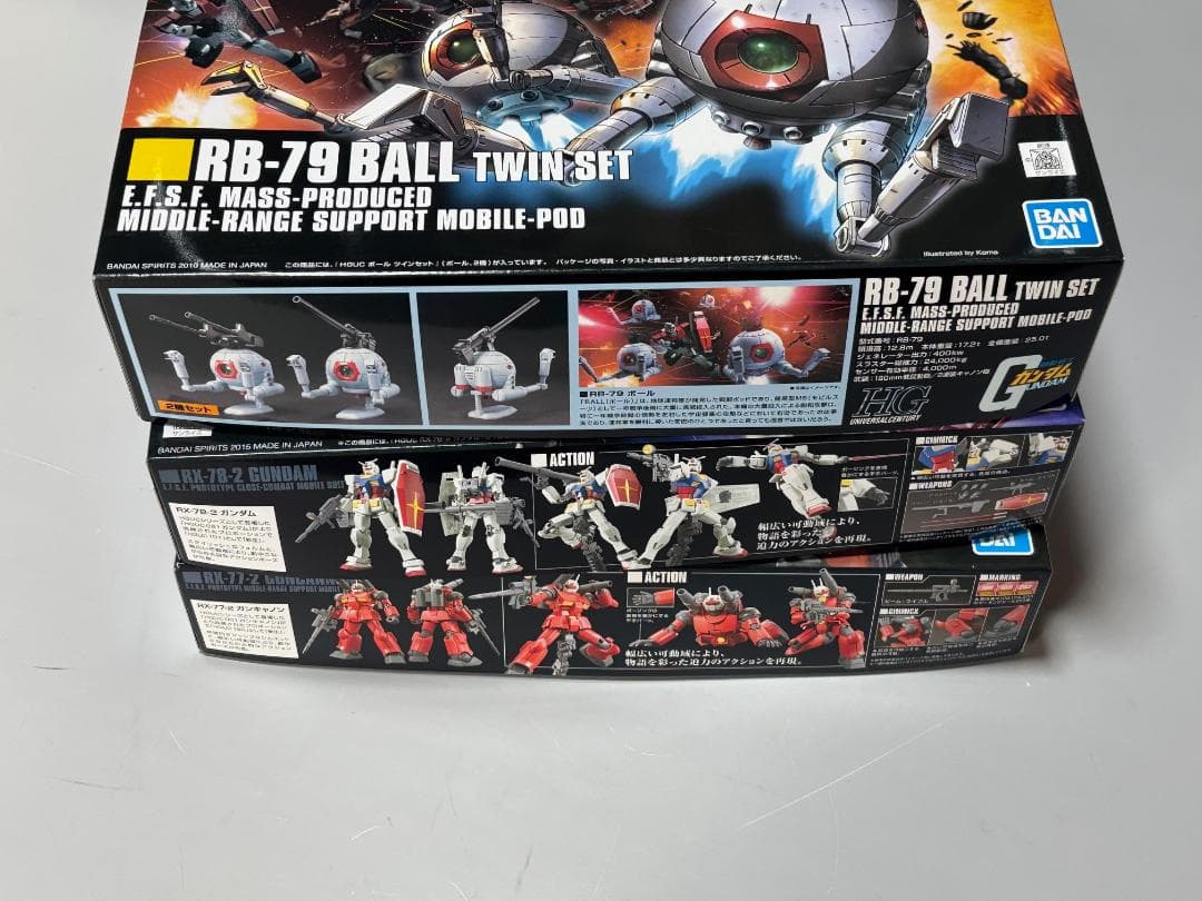 【宇宙世紀連邦軍セット】HG ガンダム ガンタンク ガンキャノン ボール ジム