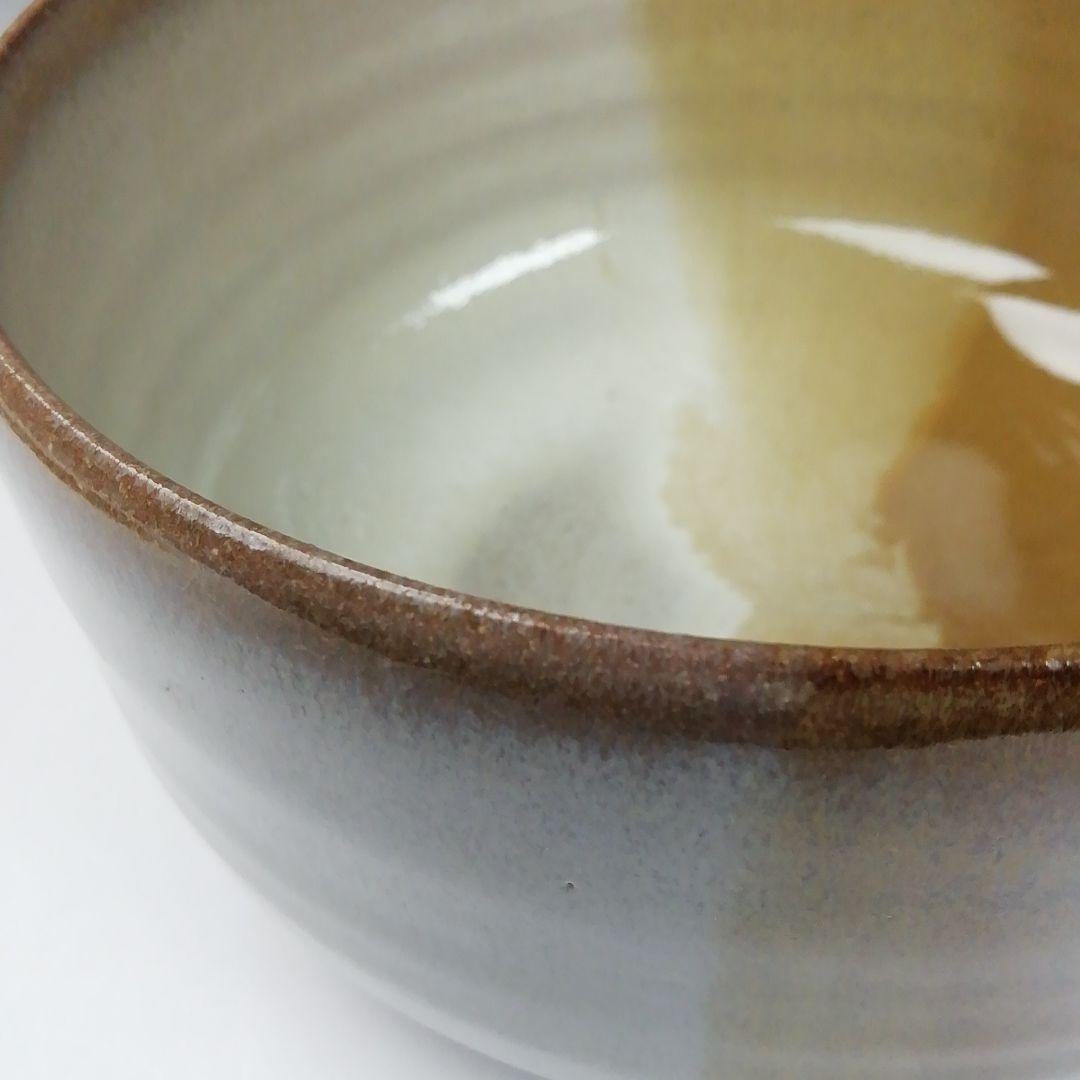 Ｔ４７７　茶碗　『高取焼』『掛分　茶碗』『高取喜恵 造』　共箱　抹茶碗　茶道具