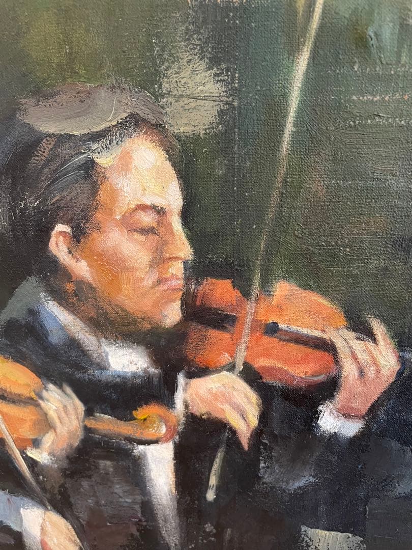 【アンティーク】絵画　油絵　海外入手　作者不明　美術品　大型