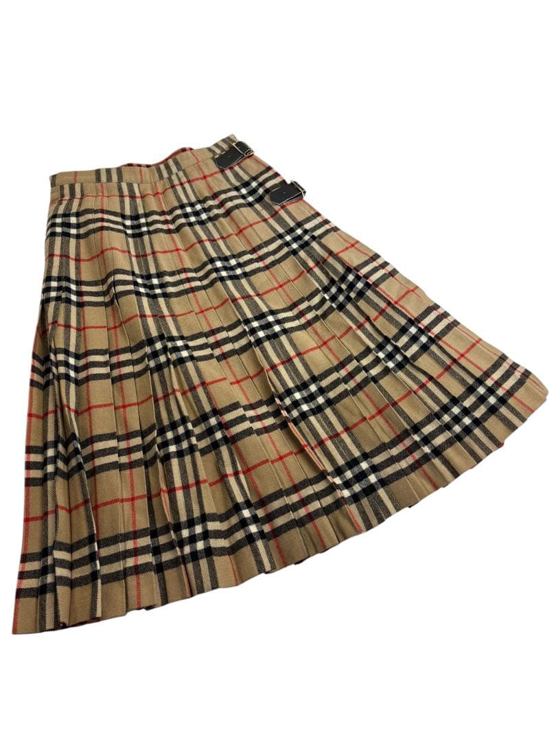 バーバリー BURBERRY ノバチェックプリーツスカート